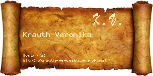 Krauth Veronika névjegykártya